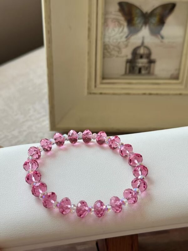 Crystal glass bracelet(4mm spacer bead)