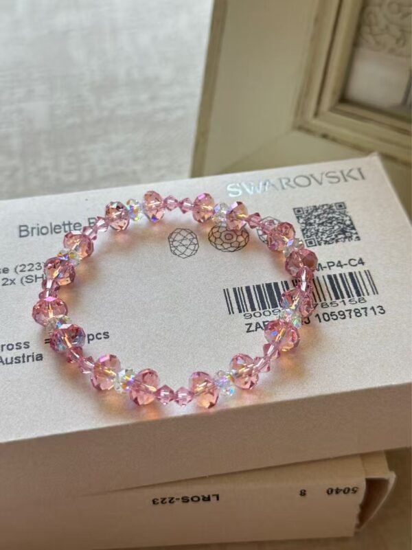 Crystal glass bracelet(6mm wheel, 4mm spacer bead)