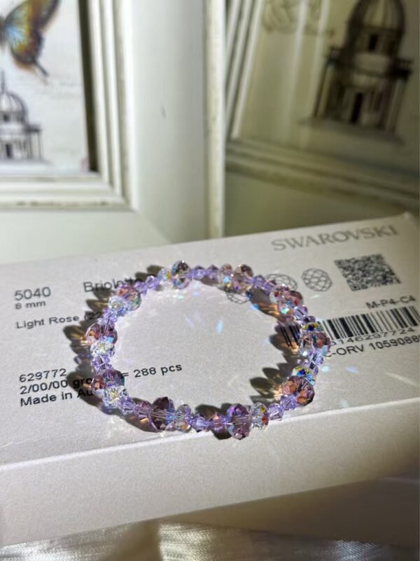 Crystal glass bracelet(Iridescent purple)
